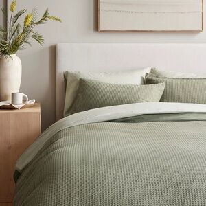 Quince organic Luxe Waffle Duvet Cover Set